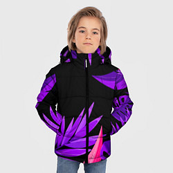 Куртка зимняя для мальчика Floral composition - neon, цвет: 3D-черный — фото 2