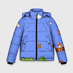 Куртка зимняя для мальчика Первый уровень Марио, цвет: 3D-светло-серый