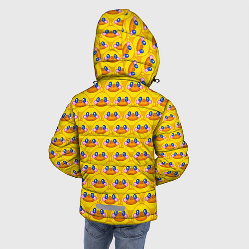 Зимняя куртка для мальчика Утята паттерн / 3D-Черный – фото 4
