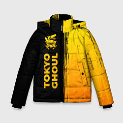 Куртка зимняя для мальчика Tokyo Ghoul - gold gradient: по-вертикали, цвет: 3D-черный