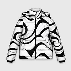 Куртка зимняя для мальчика Анималистическая абстракция зебры, цвет: 3D-красный
