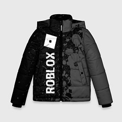 Куртка зимняя для мальчика Roblox glitch на темном фоне: по-вертикали, цвет: 3D-черный