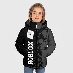 Куртка зимняя для мальчика Roblox glitch на темном фоне: по-вертикали, цвет: 3D-черный — фото 2