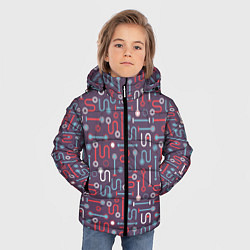 Куртка зимняя для мальчика Геометрические детальки, цвет: 3D-красный — фото 2