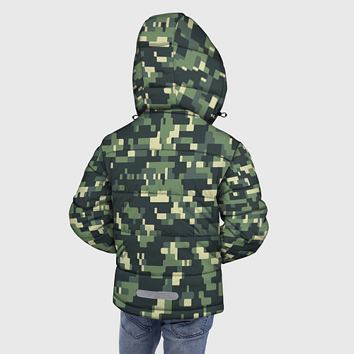Зимняя куртка для мальчика Арма 3 - зелёное хаки / 3D-Черный – фото 4