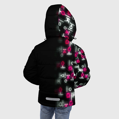 Зимняя куртка для мальчика Игра в кальмара x Fall Guys / 3D-Красный – фото 4