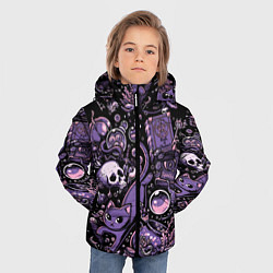 Куртка зимняя для мальчика Ведьминский паттерн, цвет: 3D-черный — фото 2