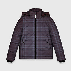 Куртка зимняя для мальчика Клетка оттенки серого, цвет: 3D-светло-серый
