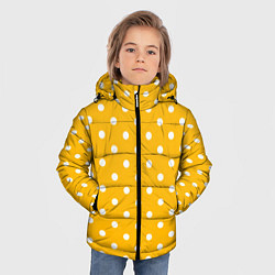 Куртка зимняя для мальчика Горчичный в горошек, цвет: 3D-черный — фото 2