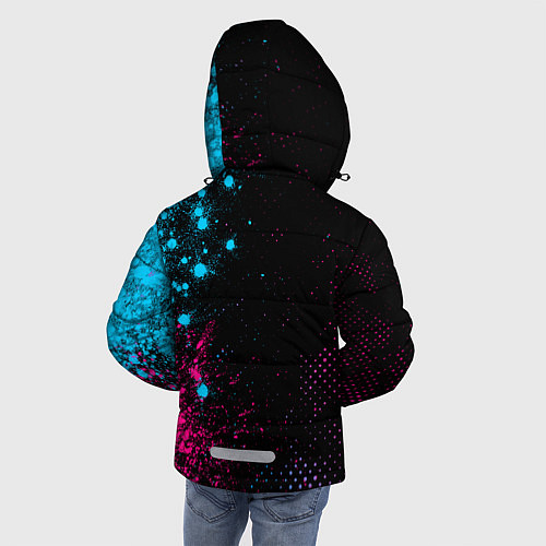 Зимняя куртка для мальчика Spirited Away - neon gradient: по-вертикали / 3D-Черный – фото 4