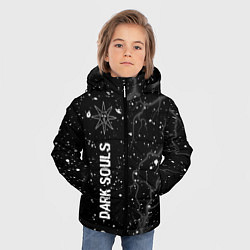 Куртка зимняя для мальчика Dark Souls glitch на темном фоне: по-вертикали, цвет: 3D-черный — фото 2