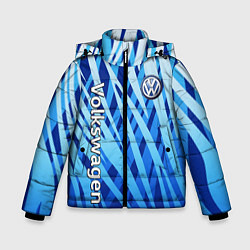 Куртка зимняя для мальчика Volkswagen - синий камуфляж, цвет: 3D-черный