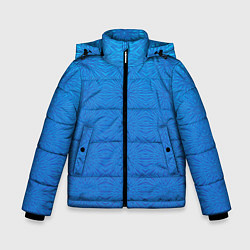 Зимняя куртка для мальчика Переливающаяся абстракция голубой