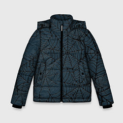 Зимняя куртка для мальчика Паутина тёмно-синий