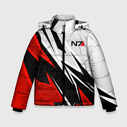 Зимняя куртка для мальчика N7 mass effect - white and red