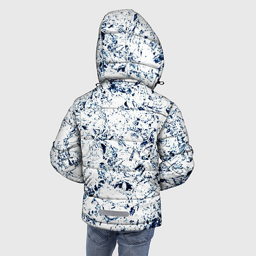 Зимняя куртка для мальчика Паттерн ледяные вершины гор / 3D-Черный – фото 4