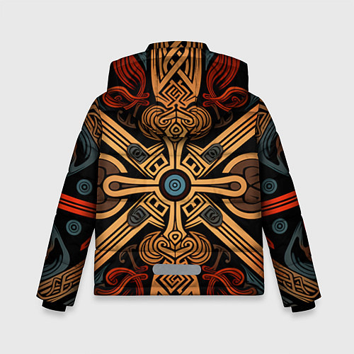 Зимняя куртка для мальчика Орнамент в скандинавском стиле / 3D-Светло-серый – фото 2