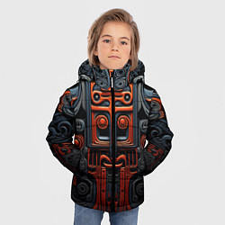 Куртка зимняя для мальчика Арт в этническом стиле, цвет: 3D-красный — фото 2