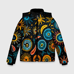 Куртка зимняя для мальчика Африканский узор - нейросеть, цвет: 3D-черный