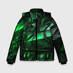Куртка зимняя для мальчика Green abstract, цвет: 3D-красный