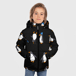 Куртка зимняя для мальчика Веселая семья пингвинов, цвет: 3D-светло-серый — фото 2