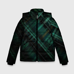 Зимняя куртка для мальчика Тёмно-зелёная шотландская клетка