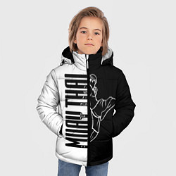 Куртка зимняя для мальчика Muay-Thai, цвет: 3D-светло-серый — фото 2
