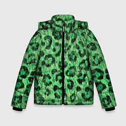 Зимняя куртка для мальчика Зелёный леопард паттерн