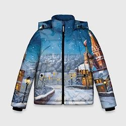 Куртка зимняя для мальчика Москва новый год, цвет: 3D-светло-серый