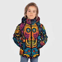 Куртка зимняя для мальчика Узор в мексиканском стиле, цвет: 3D-красный — фото 2