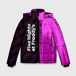 Куртка зимняя для мальчика FNAF pro gaming по-вертикали, цвет: 3D-черный