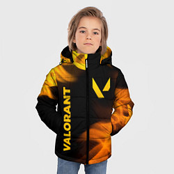 Куртка зимняя для мальчика Valorant - gold gradient вертикально, цвет: 3D-черный — фото 2