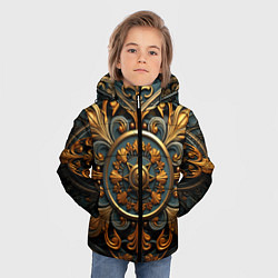 Куртка зимняя для мальчика Круглый орнамент в викингском стиле, цвет: 3D-красный — фото 2