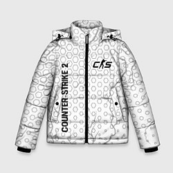 Куртка зимняя для мальчика Counter-Strike 2 glitch на светлом фоне вертикальн, цвет: 3D-черный