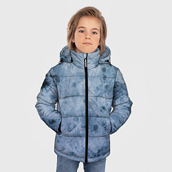 Куртка зимняя для мальчика Абстракция - сине-серая грусть, цвет: 3D-черный — фото 2