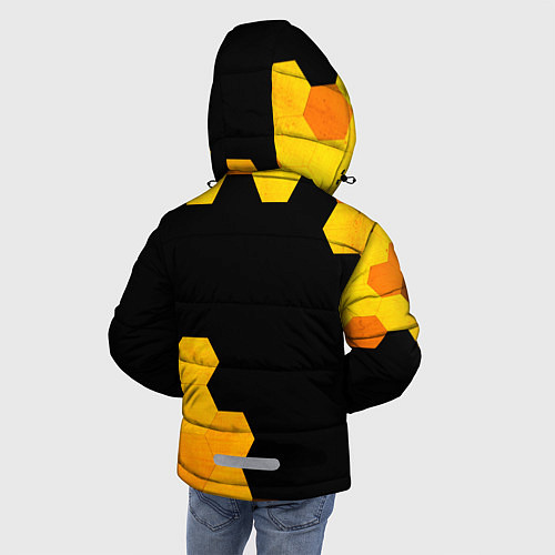 Зимняя куртка для мальчика Fortnite - gold gradient вертикально / 3D-Черный – фото 4