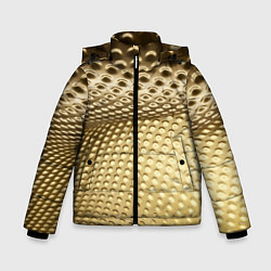 Куртка зимняя для мальчика Золотая сетка абстракция, цвет: 3D-светло-серый