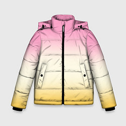 Зимняя куртка для мальчика Розовый бежевый желтый градиент