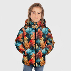 Куртка зимняя для мальчика Нарисованная трава паттерн, цвет: 3D-красный — фото 2