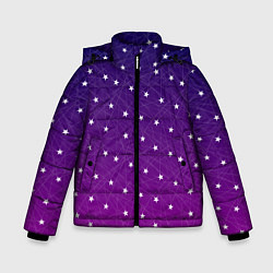 Зимняя куртка для мальчика Звёзды на сиреневом