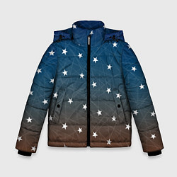 Зимняя куртка для мальчика Звёзды на оранжевом закате