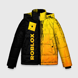 Куртка зимняя для мальчика Roblox - gold gradient по-вертикали, цвет: 3D-черный