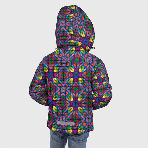 Зимняя куртка для мальчика Стеклянная мозаика / 3D-Красный – фото 4