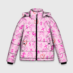 Зимняя куртка для мальчика Паттерн - розовые граффити