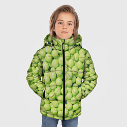 Куртка зимняя для мальчика Много теннисных мячей, цвет: 3D-светло-серый — фото 2
