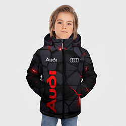Куртка зимняя для мальчика Audi - плиты с эффектом свечения, цвет: 3D-черный — фото 2