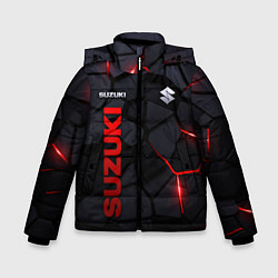 Куртка зимняя для мальчика Suzuki - плиты с эффектом свечения, цвет: 3D-черный