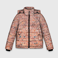 Зимняя куртка для мальчика Кирпичная стена узор
