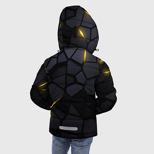 Зимняя куртка для мальчика Hummer - плиты с эффектом свечения / 3D-Черный – фото 4