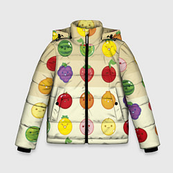 Зимняя куртка для мальчика Фрукты паттерн - suika game